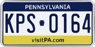 PA license plate KPS0164
