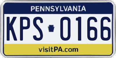 PA license plate KPS0166