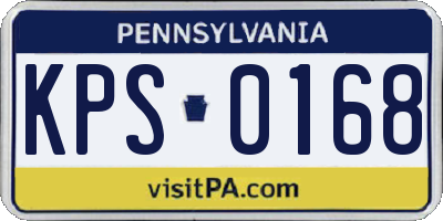 PA license plate KPS0168