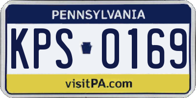PA license plate KPS0169
