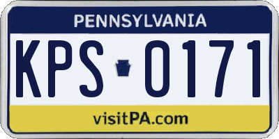 PA license plate KPS0171