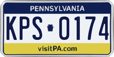 PA license plate KPS0174