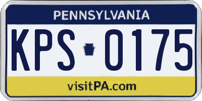 PA license plate KPS0175