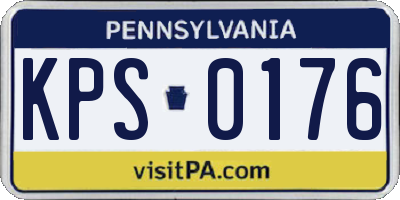 PA license plate KPS0176