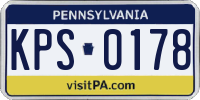 PA license plate KPS0178