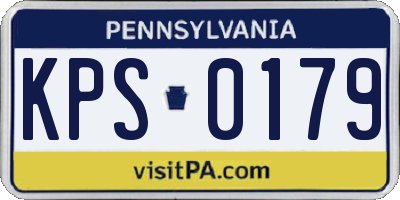 PA license plate KPS0179
