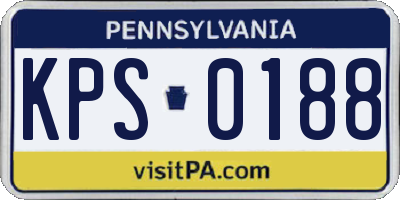 PA license plate KPS0188
