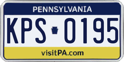 PA license plate KPS0195