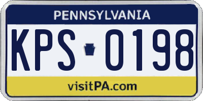 PA license plate KPS0198