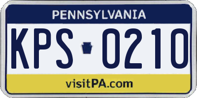 PA license plate KPS0210
