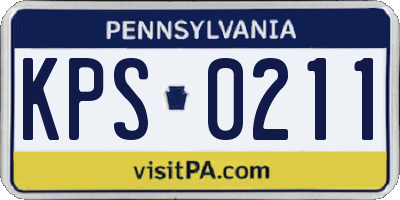 PA license plate KPS0211