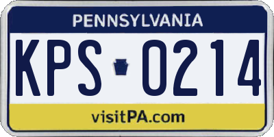 PA license plate KPS0214