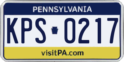 PA license plate KPS0217