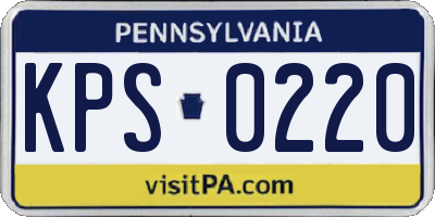 PA license plate KPS0220