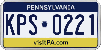PA license plate KPS0221