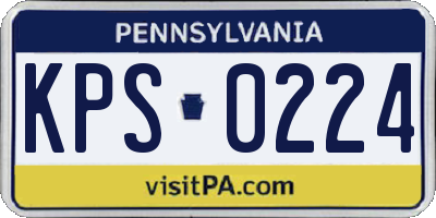 PA license plate KPS0224