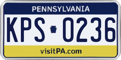 PA license plate KPS0236