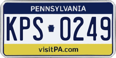 PA license plate KPS0249