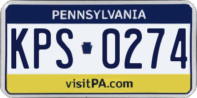 PA license plate KPS0274