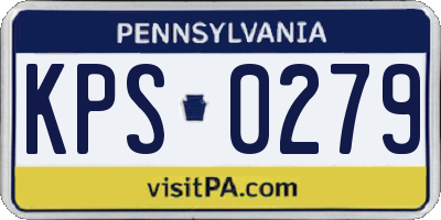 PA license plate KPS0279