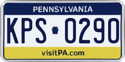 PA license plate KPS0290