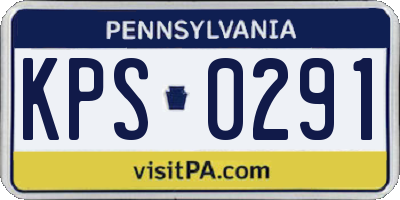 PA license plate KPS0291