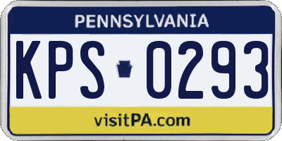 PA license plate KPS0293