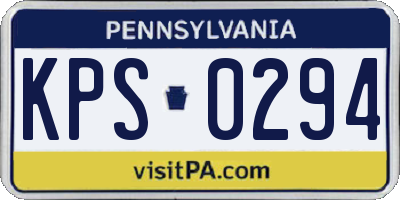PA license plate KPS0294