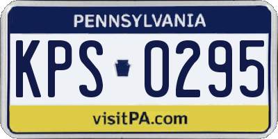 PA license plate KPS0295