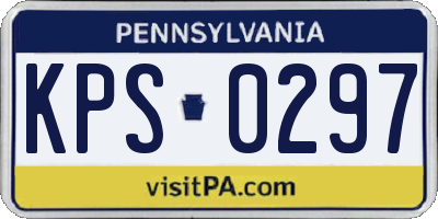 PA license plate KPS0297