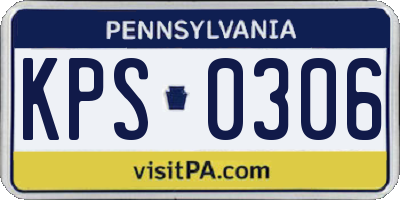 PA license plate KPS0306