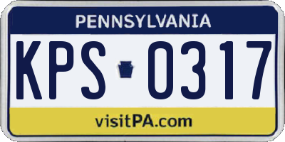 PA license plate KPS0317