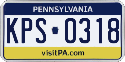 PA license plate KPS0318