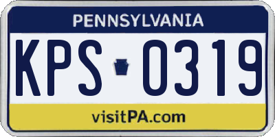 PA license plate KPS0319