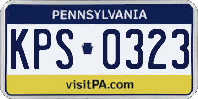 PA license plate KPS0323
