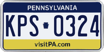 PA license plate KPS0324