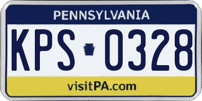 PA license plate KPS0328