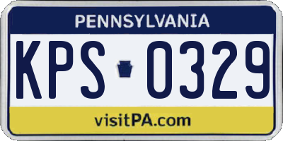 PA license plate KPS0329