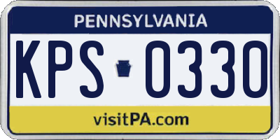 PA license plate KPS0330