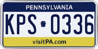 PA license plate KPS0336