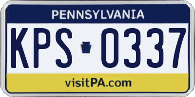 PA license plate KPS0337