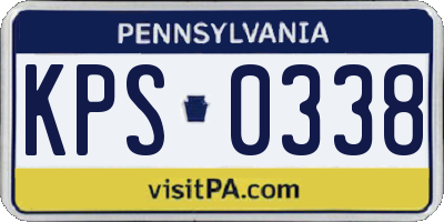 PA license plate KPS0338