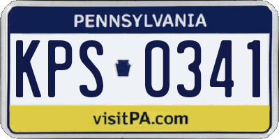 PA license plate KPS0341