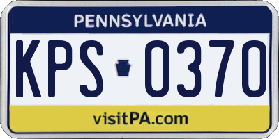 PA license plate KPS0370