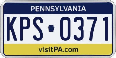 PA license plate KPS0371