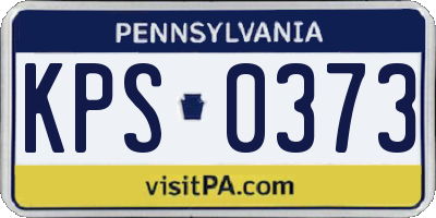 PA license plate KPS0373
