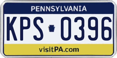 PA license plate KPS0396