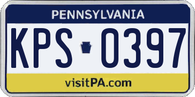 PA license plate KPS0397