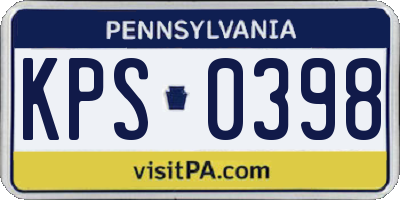 PA license plate KPS0398