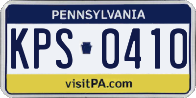 PA license plate KPS0410